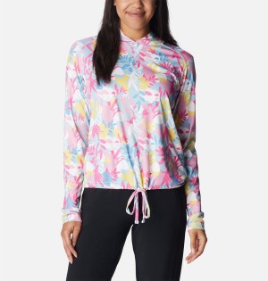 Pink Columbia Summerdry Long Sleeve Printed Women's Hoodie | 72360FKGD