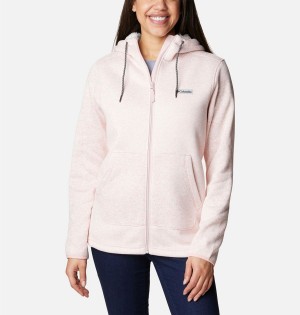 Pink Columbia Sweater Weather Sherpa Full Zip Hooded Women's Fleece Jacket | 08241PGLE