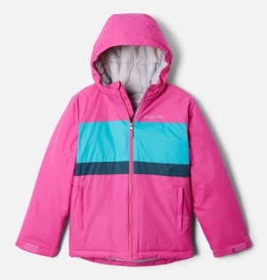 Pink Columbia Valley Runner Kids' Jacket | 16457ZGHJ