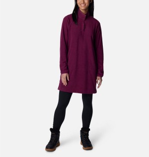 Purple Columbia Anytime Fleece Women's Dress | 19067LMKW