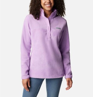 Purple Columbia Benton Springs Half Snap Fleece Women's Pullover | 84305LIBE