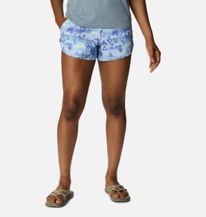 Purple Columbia Bogata Bay Stretch Printed Women's Shorts | 40726VUJF