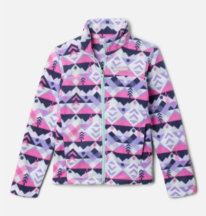 Purple Columbia Castle Dale Printed Full Zip Fleece Kids' Jacket | 37852YMAC