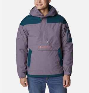 Purple Columbia Challenger Anorak Insulated Men's Puffer Jacket | 71289HPVN