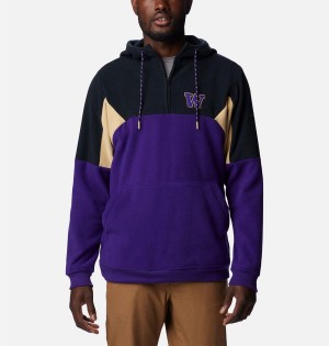 Purple Columbia Collegiate Lodge Fleece - Washington Men's Hoodie | 54132XDCN