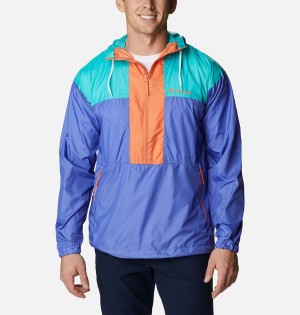 Purple Columbia Flash Challenger Anorak Jacket Men's Windbreaker | 46985ULSW