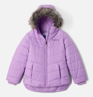 Purple Columbia Katelyn Crest II Hooded Kids' Jacket | 57624XQSE