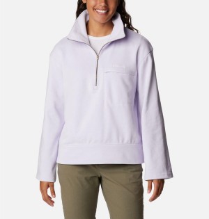 Purple Columbia Lodge French Terry Women's Pullover | 01647FMSK