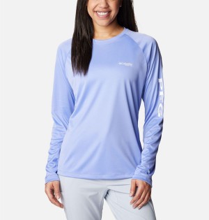 Purple Columbia PFG Tidal II Long Sleeve Women's T-Shirt | 21854LEYI