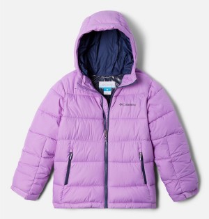 Purple Columbia Pike Lake II Hooded Kids' Jacket | 25483IUDM