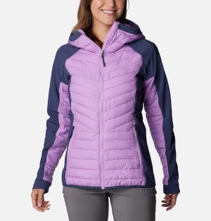 Purple Columbia Powder Lite Hybrid Hooded Women's Puffer Jacket | 16739TVCB