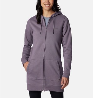 Purple Columbia Rush Valley Long Full Zip Hoodie Women's Fleece Jacket | 17528HDKB