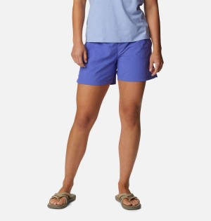 Purple Columbia Sandy River Women's Shorts | 04381URDA