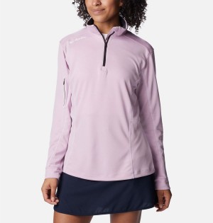 Purple Columbia Shotgun Quarter Zip Golf Women's Pullover | 17396DEUQ