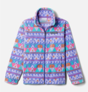 Purple Columbia Zing III Printed Fleece Kids' Jacket | 35062HBJC