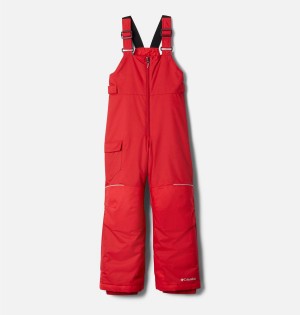 Red Columbia Adventure Ride Insulated Ski Bib Kids' Pants | 89612JZNH