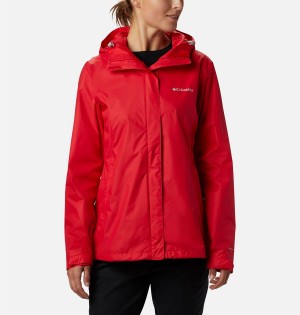 Red Columbia Arcadia II Women's Rain Jacket | 38290UBCL