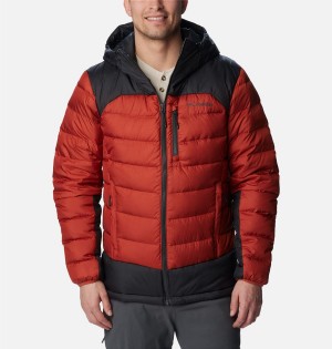 Red Columbia Autumn Park Hooded Insulated Men's Puffer Jacket | 61395LZAX