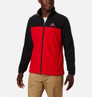 Red Columbia Collegiate Flanker III - Georgia Men's Fleece Jacket | 17682WELB