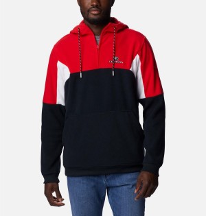 Red Columbia Collegiate Lodge Fleece - Georgia Men's Hoodie | 28309UXBJ