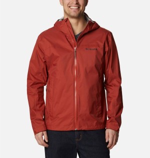 Red Columbia EvaPOURation Men's Rain Jacket | 50672EVMW