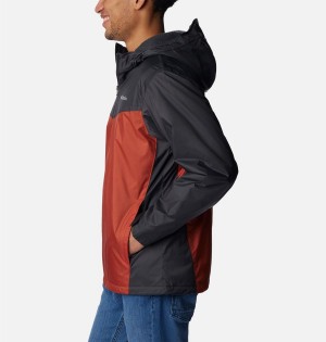 Red Columbia Glennaker Sherpa Lined Men's Rain Jacket | 60379CGFJ