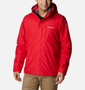 Red Columbia Gulfport Interchange Men's 3 In 1 Jackets | 45809HIOY