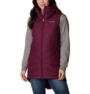 Red Columbia Heavenly Long Women's Vest | 87931RNIX