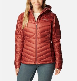 Red Columbia Joy Peak Insulated Hooded Women's Puffer Jacket | 84159FIRX