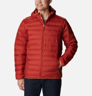 Red Columbia Lake 22 Hooded Insulated Men's Puffer Jacket | 47016IBFU