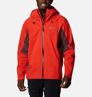 Red Columbia Mazama Trail Shell Men's Rain Jacket | 42801EHTC