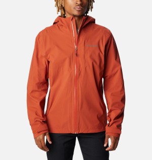 Red Columbia Omni-Tech Ampli-Dry Shell Men's Rain Jacket | 97025ZRJA