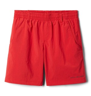 Red Columbia PFG Backcast Kids' Shorts | 10397KEHS