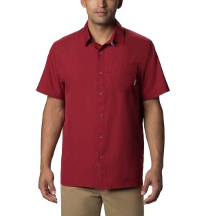 Red Columbia PFG Slack Tide Camp Men's Shirt | 13240IZKQ