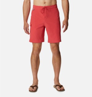 Red Columbia PFG Terminal Tackle Board Men's Shorts | 48139ZLED