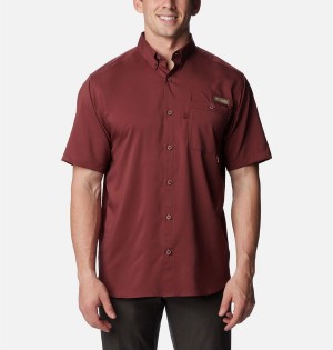 Red Columbia PHG Bucktail Short Sleeve Woven Men's Shirt | 48902SAYZ