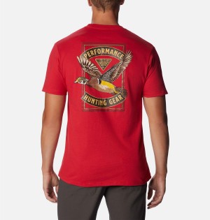 Red Columbia PHG Horchata Men's T-Shirt | 37514EXVM