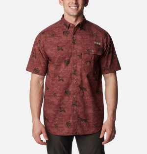 Red Columbia PHG Super Sharptail Short Sleeve Men's Shirt | 67029VRET