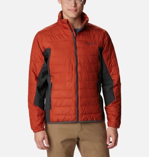 Red Columbia Powder Lite Hybrid Insulated Men's Puffer Jacket | 70283HAEV