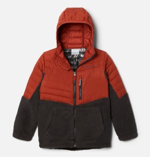 Red Columbia Powder Lite Novelty Hooded Kids' Jacket | 87403LTRU