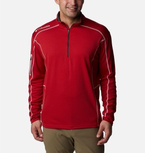 Red Columbia Shotgun Quarter Zip Golf Men's Pullover | 39741GBFY