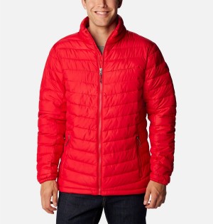 Red Columbia Slope Edge Insulated Men's Puffer Jacket | 87649VXSF