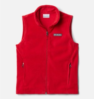 Red Columbia Steens Mountain Fleece Kids' Vest | 85241TBES