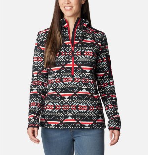 Red Columbia Sweater Weather Fleece Pullover Women's Hoodie | 67059INTP