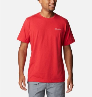 Red Columbia Thistletown Hills Short Sleeve Men's T-Shirt | 29615FZJN