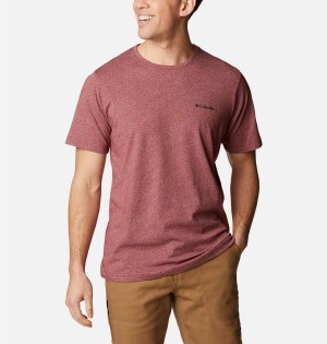 Red Columbia Thistletown Hills Short Sleeve Men's T-Shirt | 38401RTIX