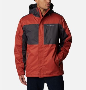 Red Columbia Tipton Peak II Insulated Men's Rain Jacket | 24015VJQT