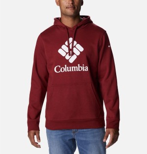 Red Columbia Trek Men's Hoodie | 28154MQEH