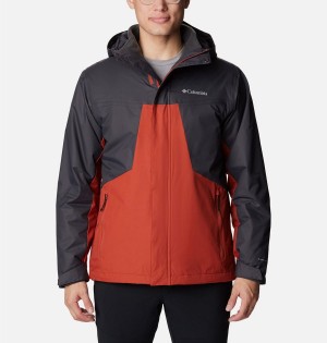 Red Columbia Tunnel Falls Interchange Men's 3 In 1 Jackets | 96158NIJH