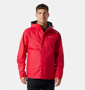 Red Columbia Watertight II Men's Rain Jacket | 17426FBTR